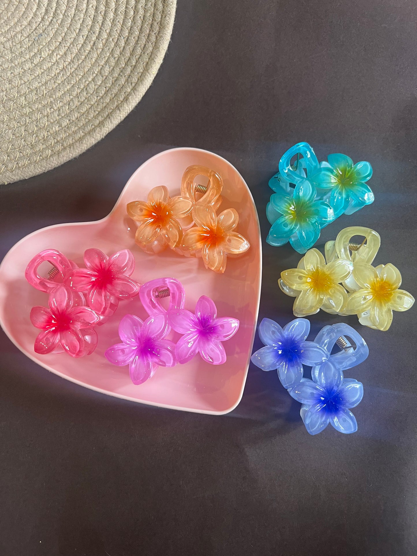 Color Pop Flower Clips