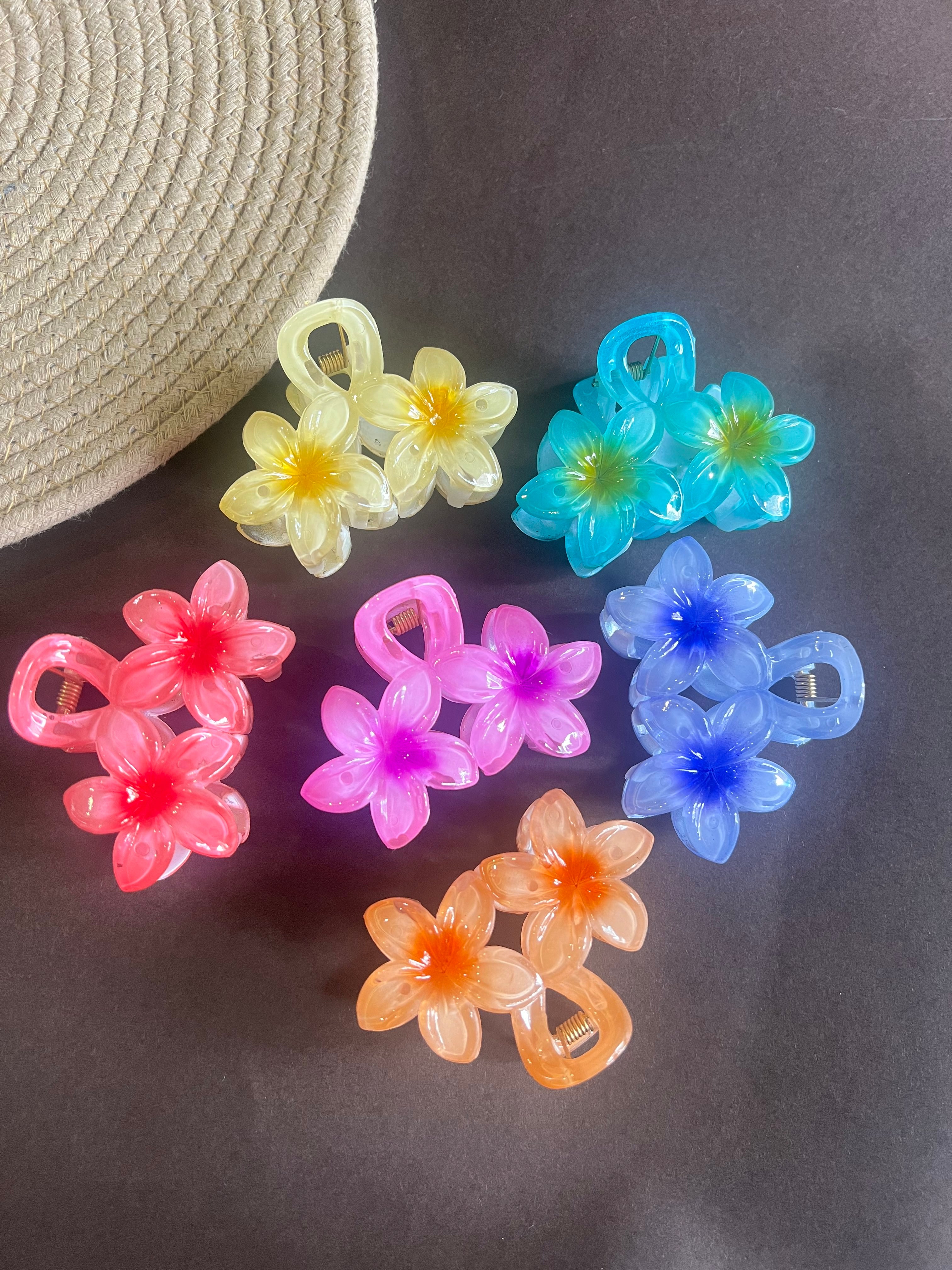 Color Pop Flower Clips
