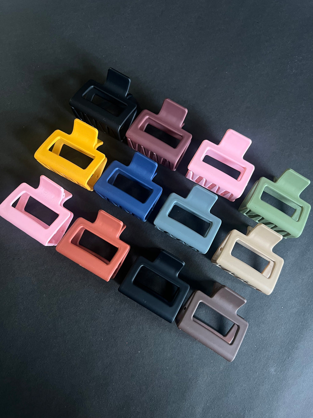 Matte Rectangle Hair Clips