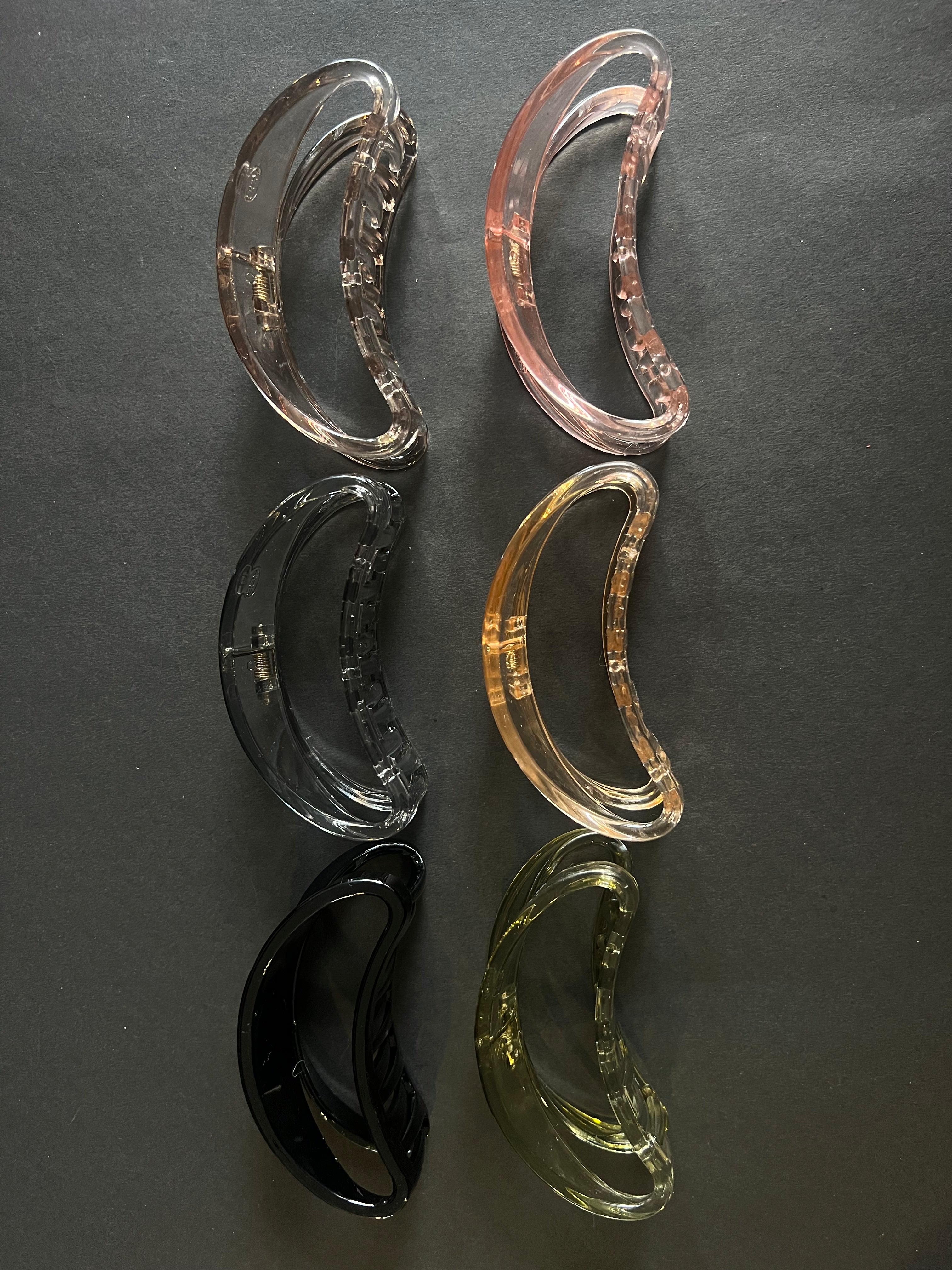 Large Crescent Hair Clips