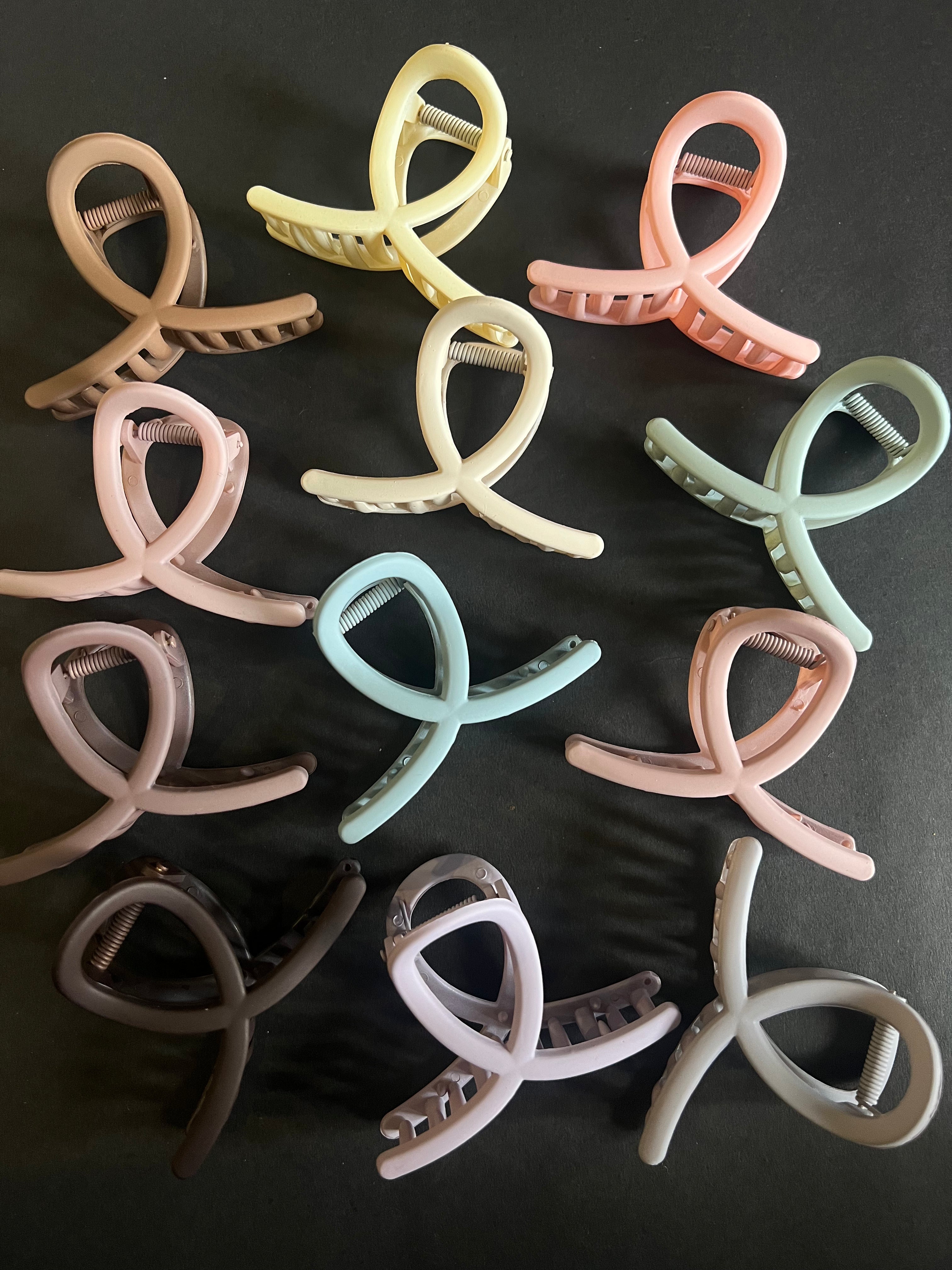 Matte Cross Hair Claw Clips