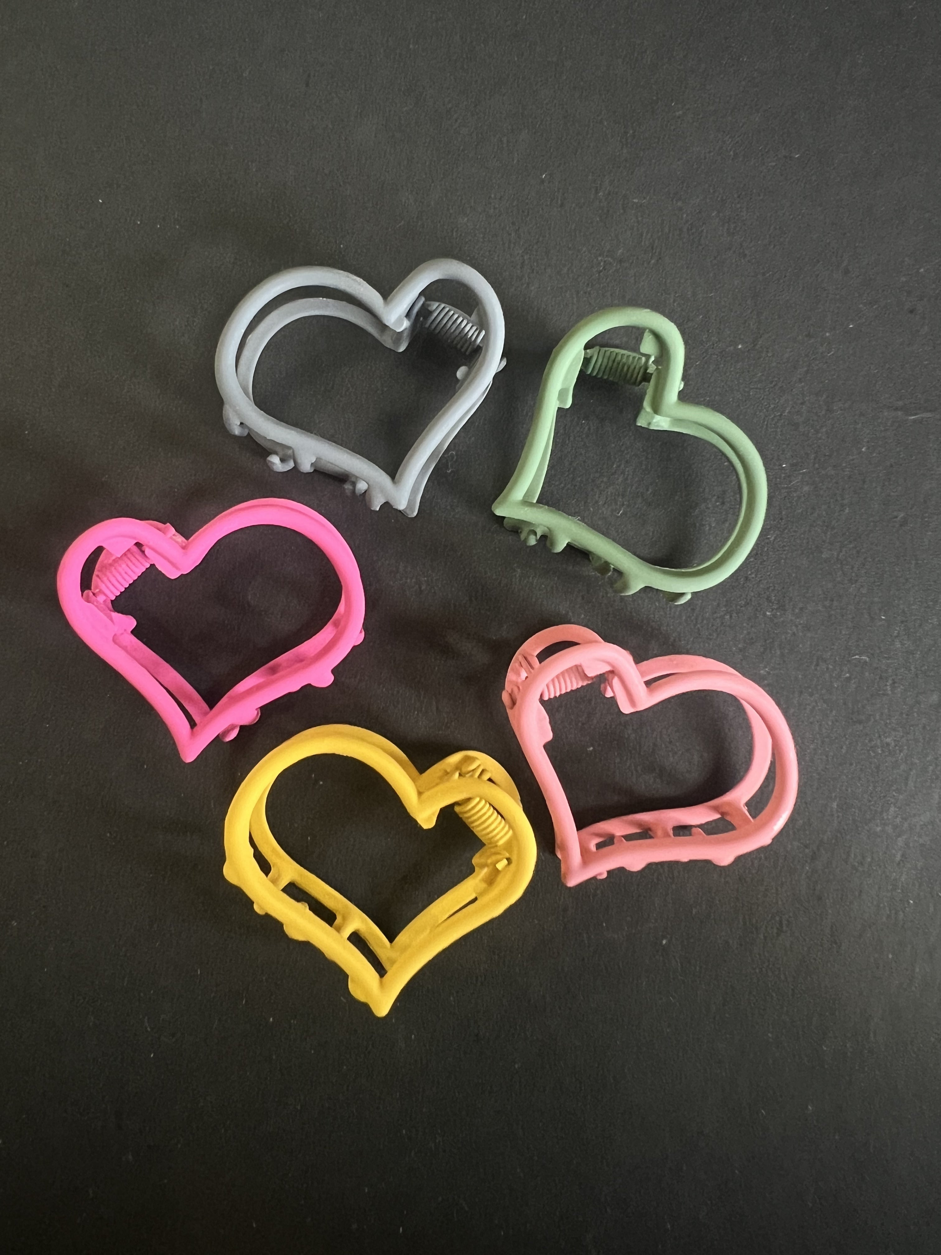 Heart Metal Hair Clips