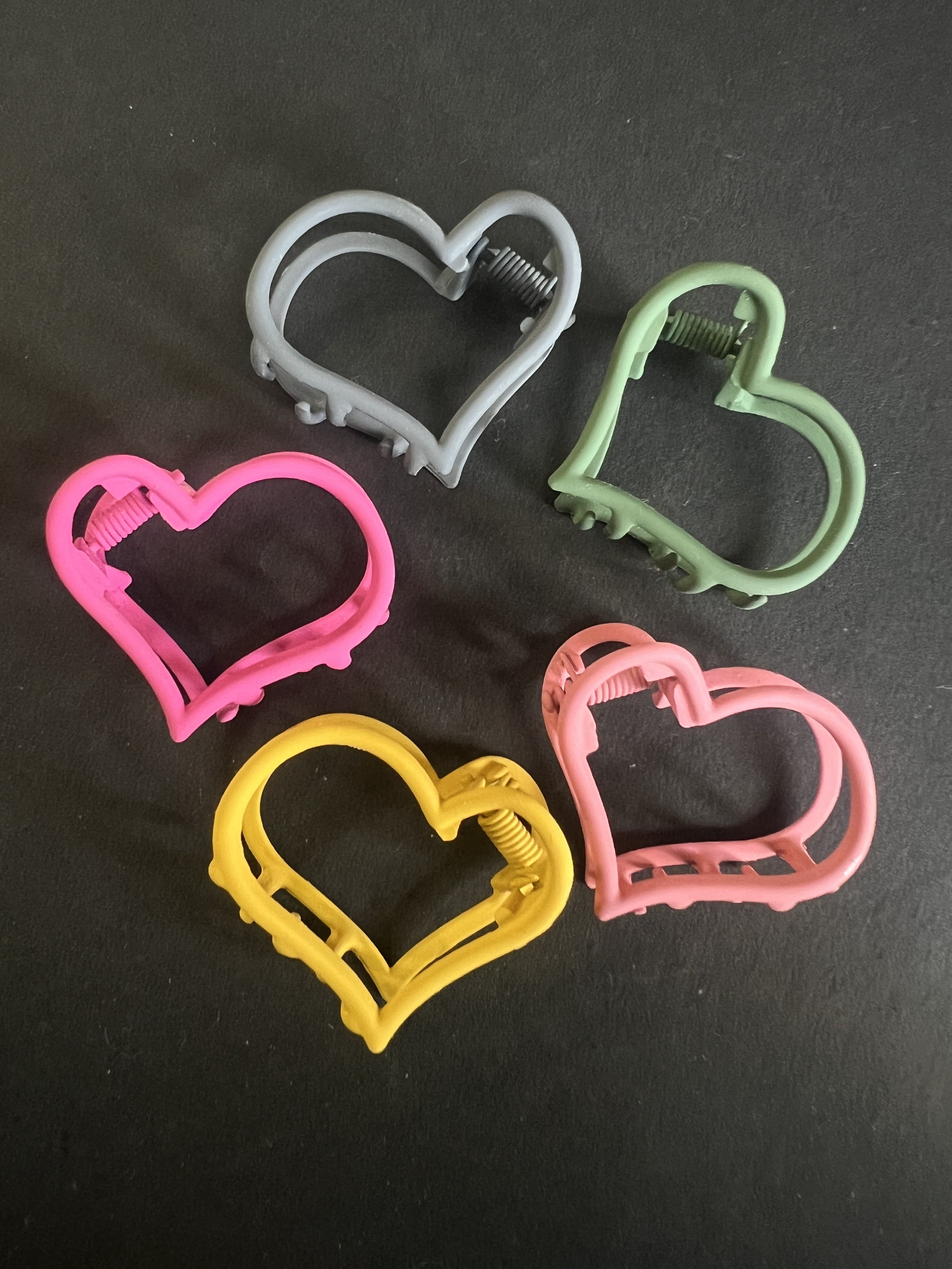 Heart Metal Hair Clips