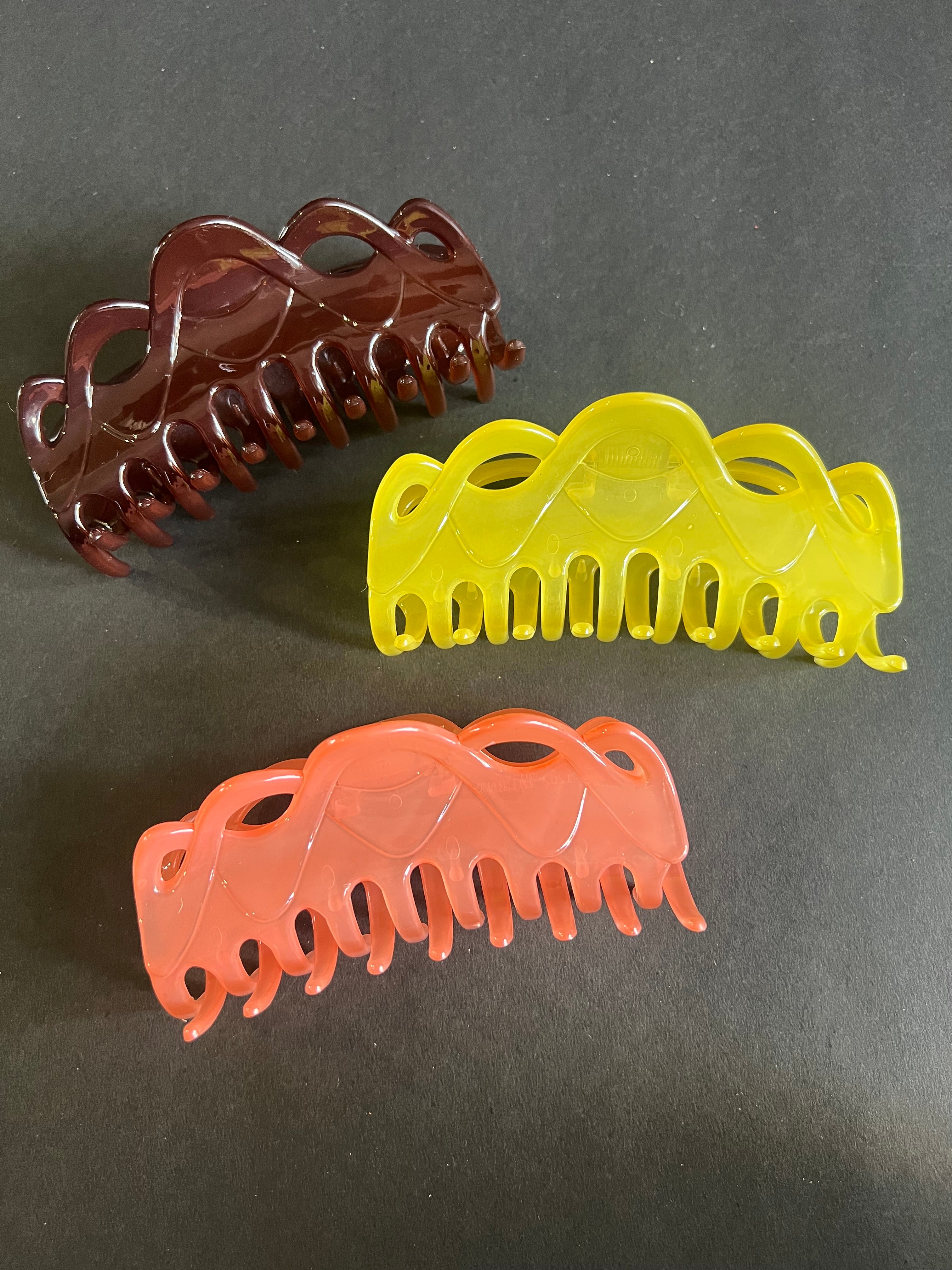 Wave Design Long Hair Clips