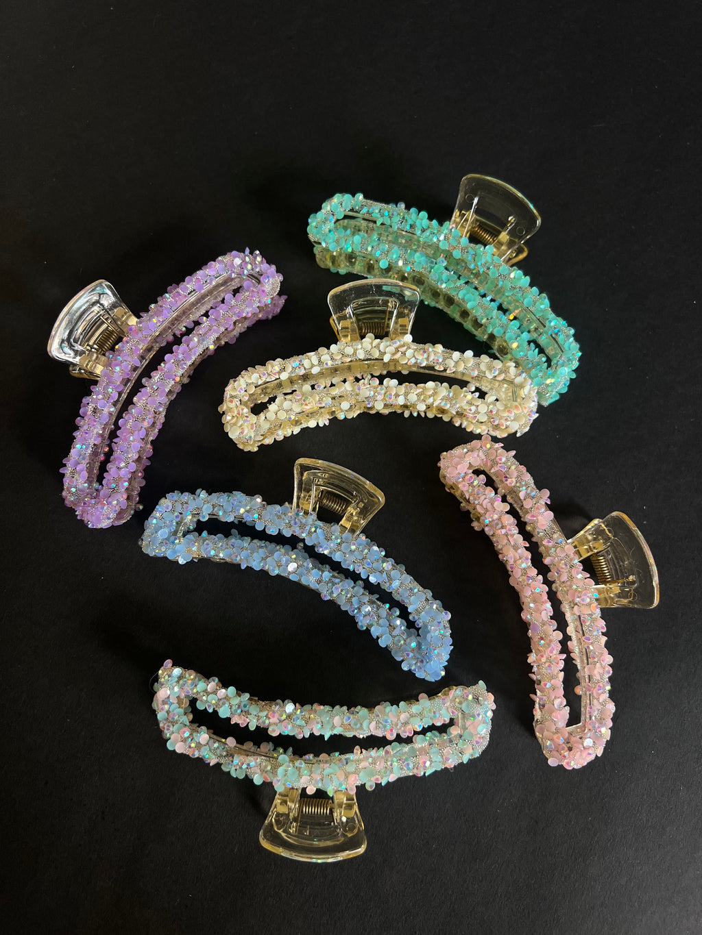 Shimmer Long Hair Clips