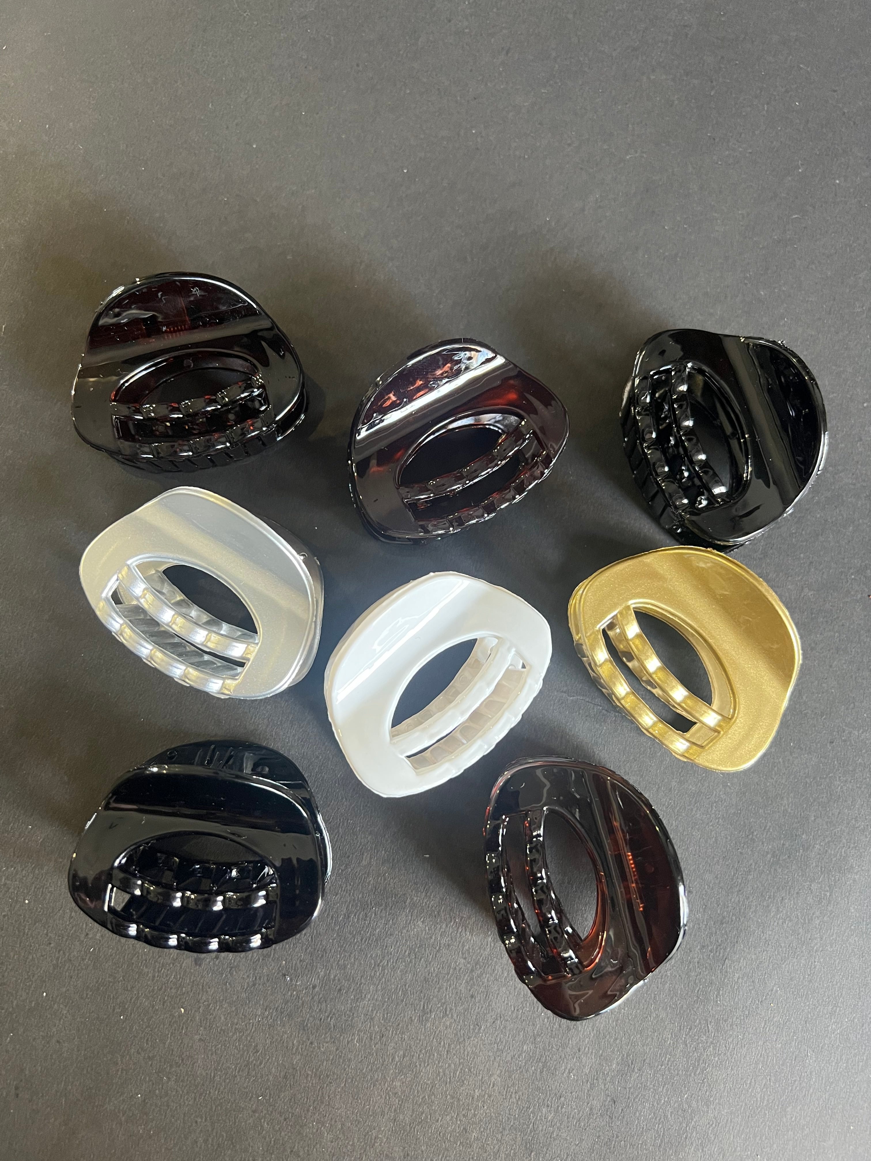 Oval Glossy Hair Clips