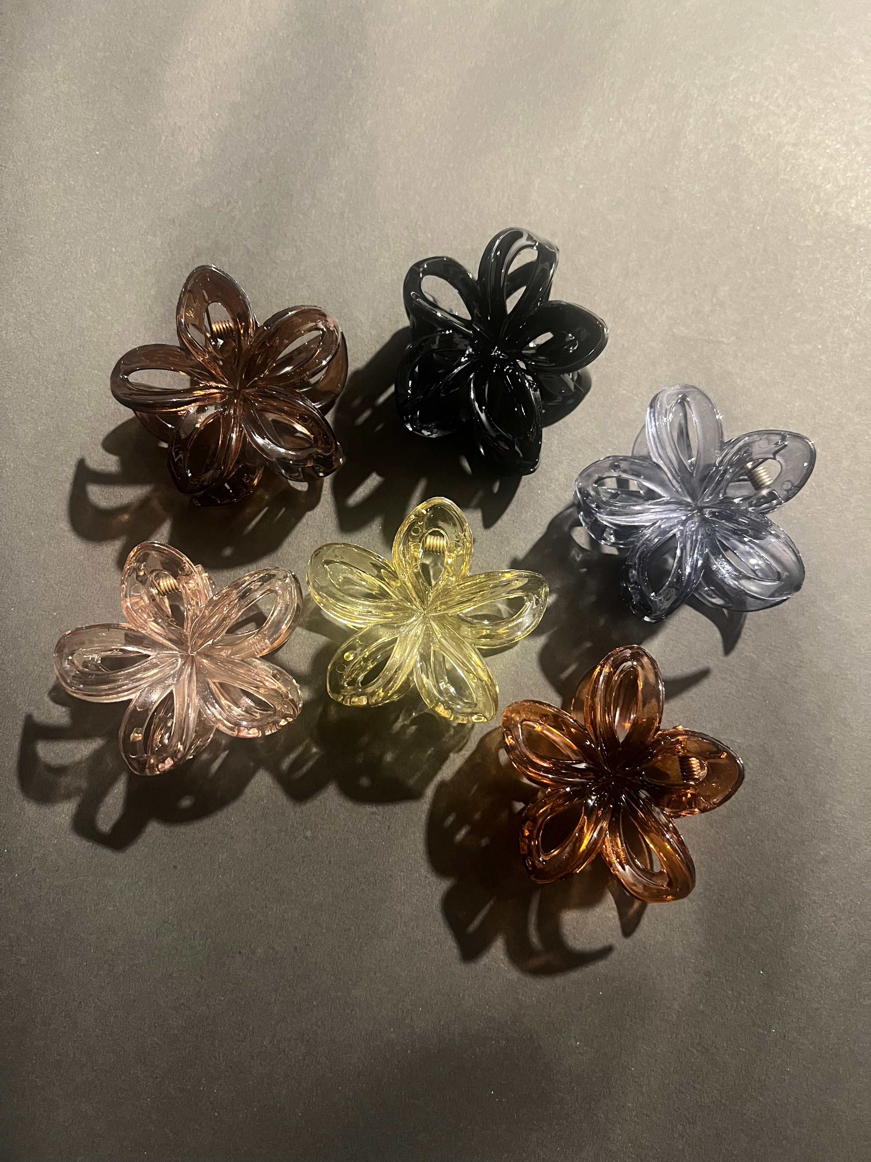 Glossy Petal Hair Clips