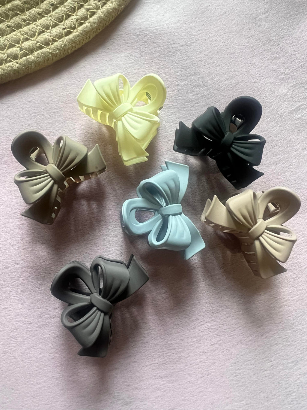 Matte Bow Hair Clips