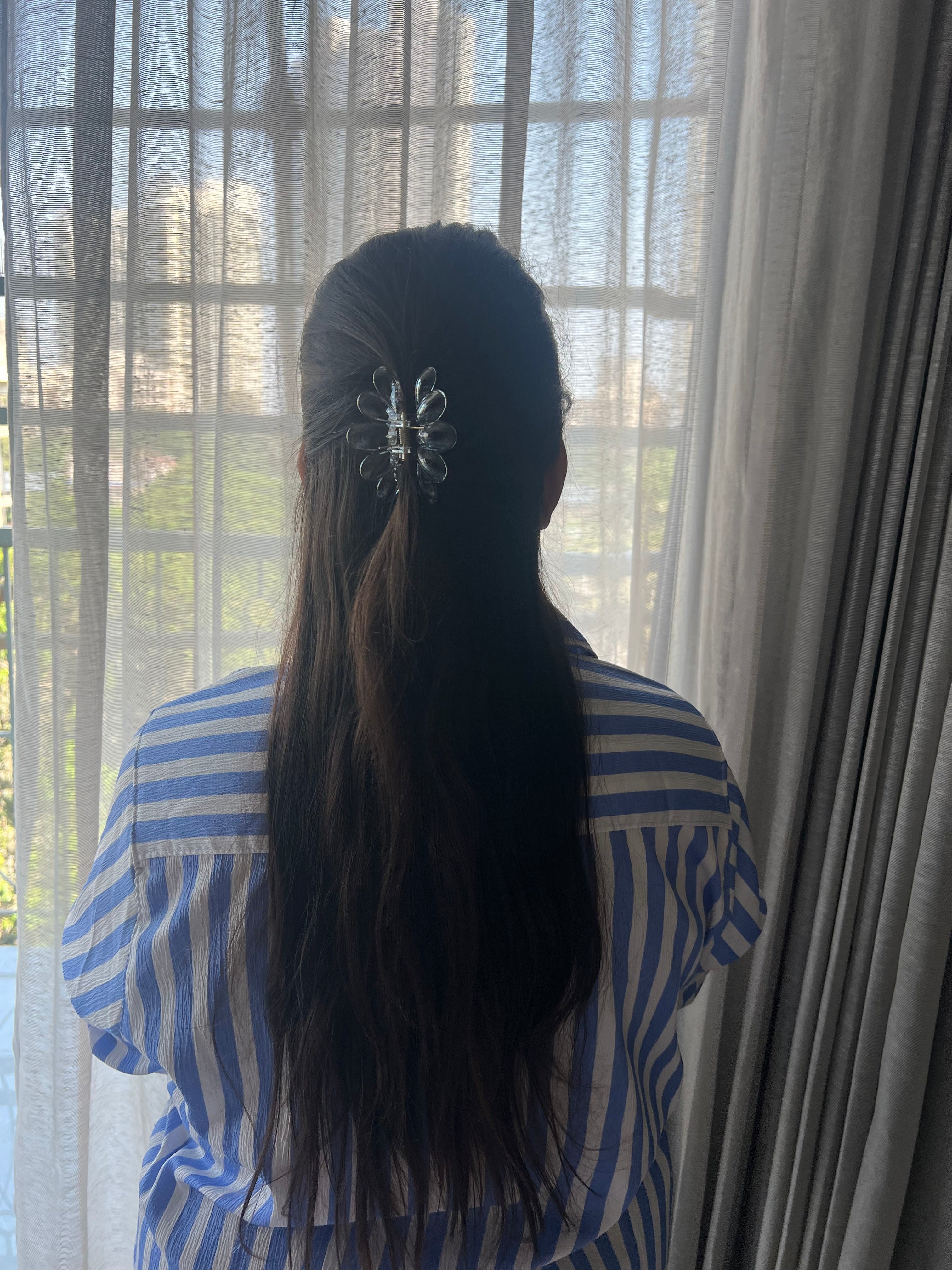 Petal Charm Hair Claw Clips