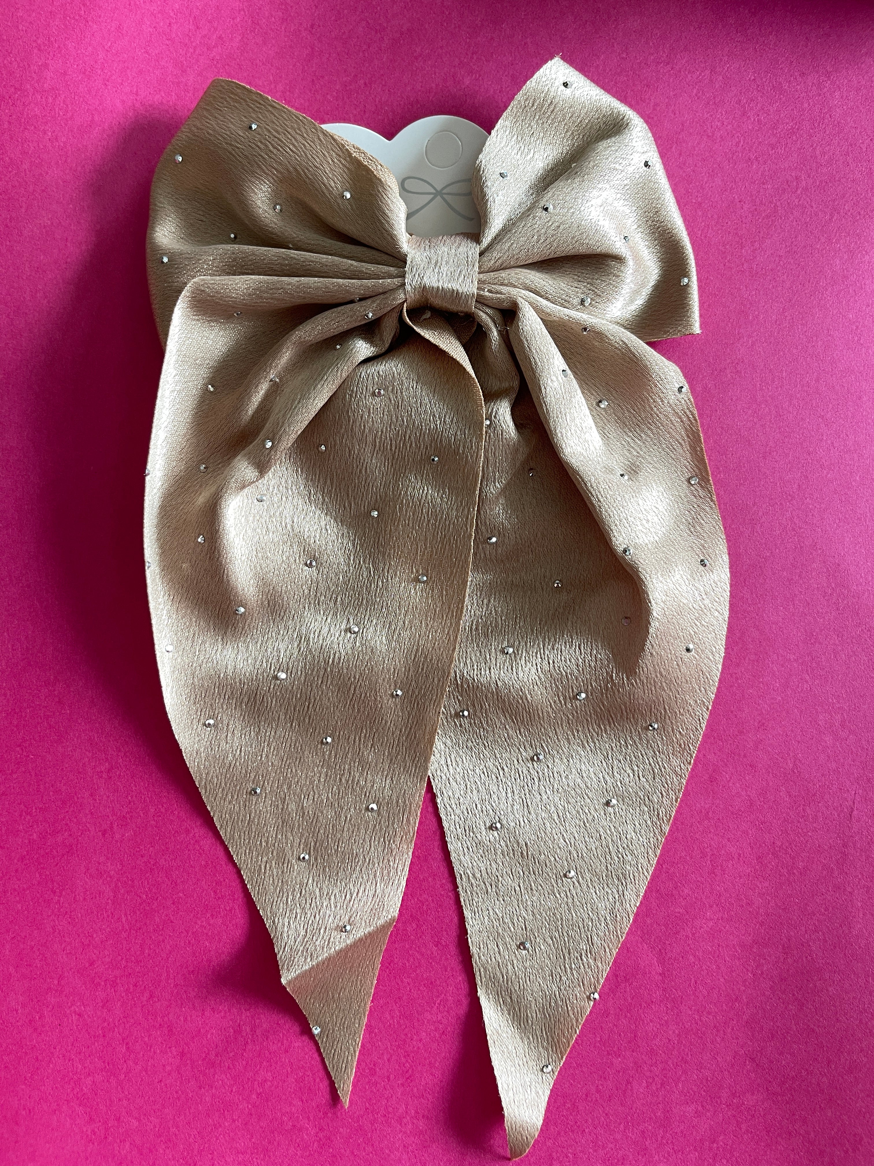 Sparkle Satin Bow Hair Pins