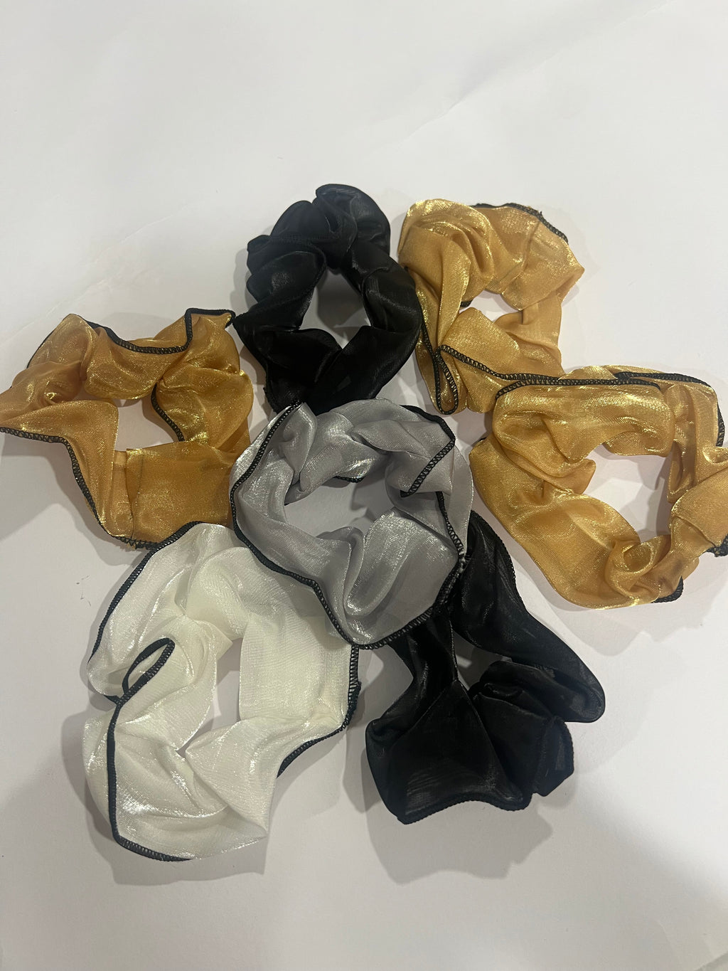 Shimmer Edge Organza Scrunchies