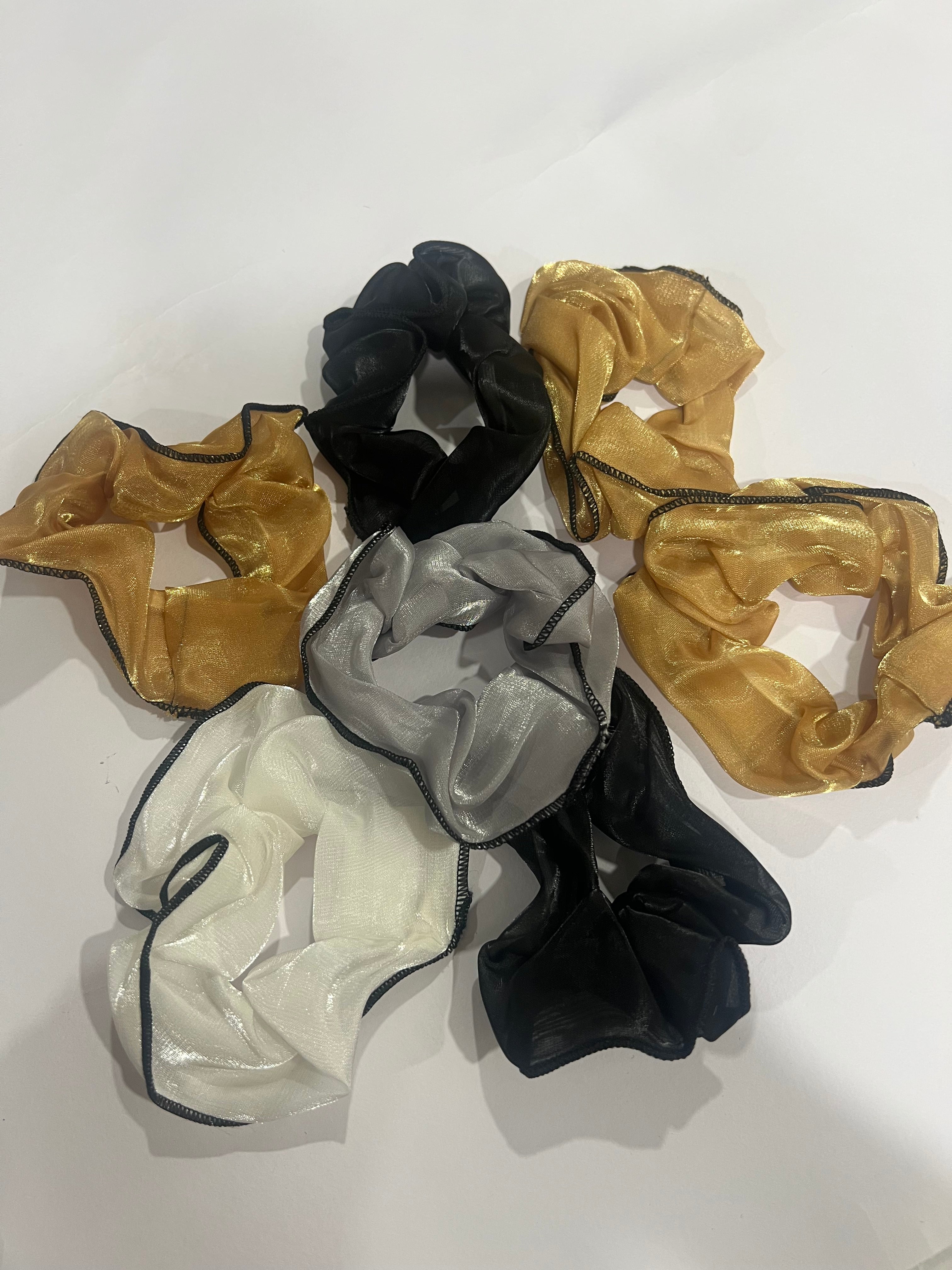 Shimmer Edge Organza Scrunchies