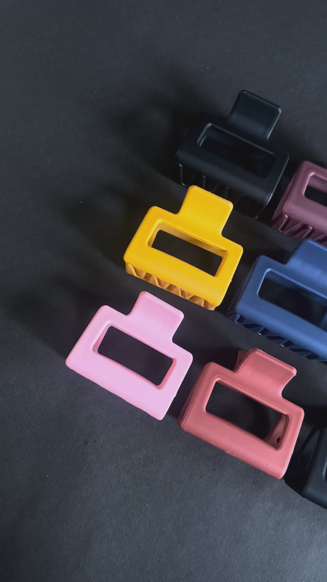 Matte Rectangle Hair Clips