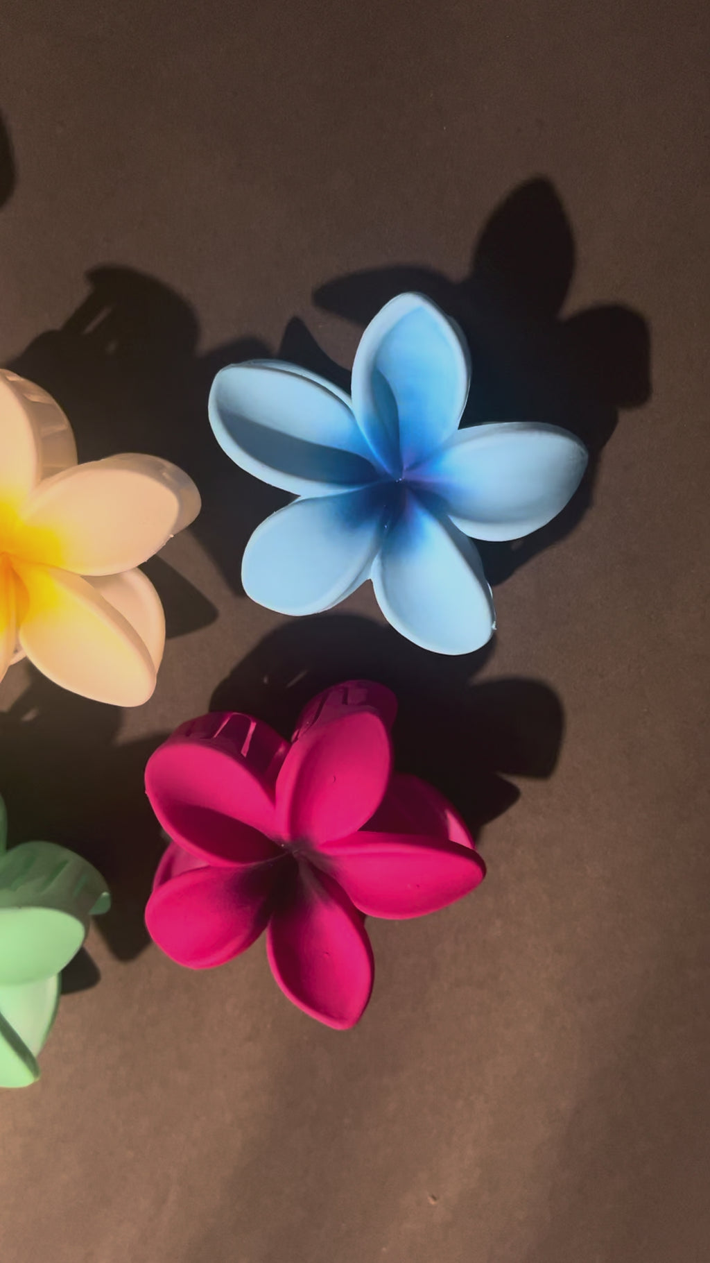 Matte Finish Flower Clips