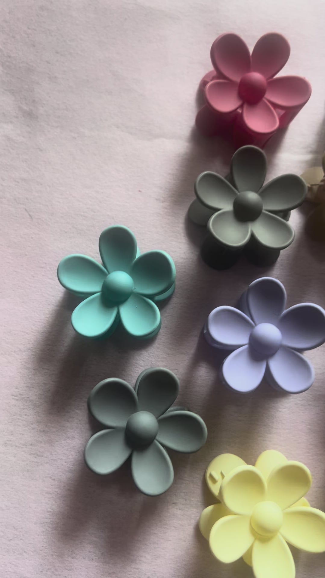 Matte Petal Hair Clips