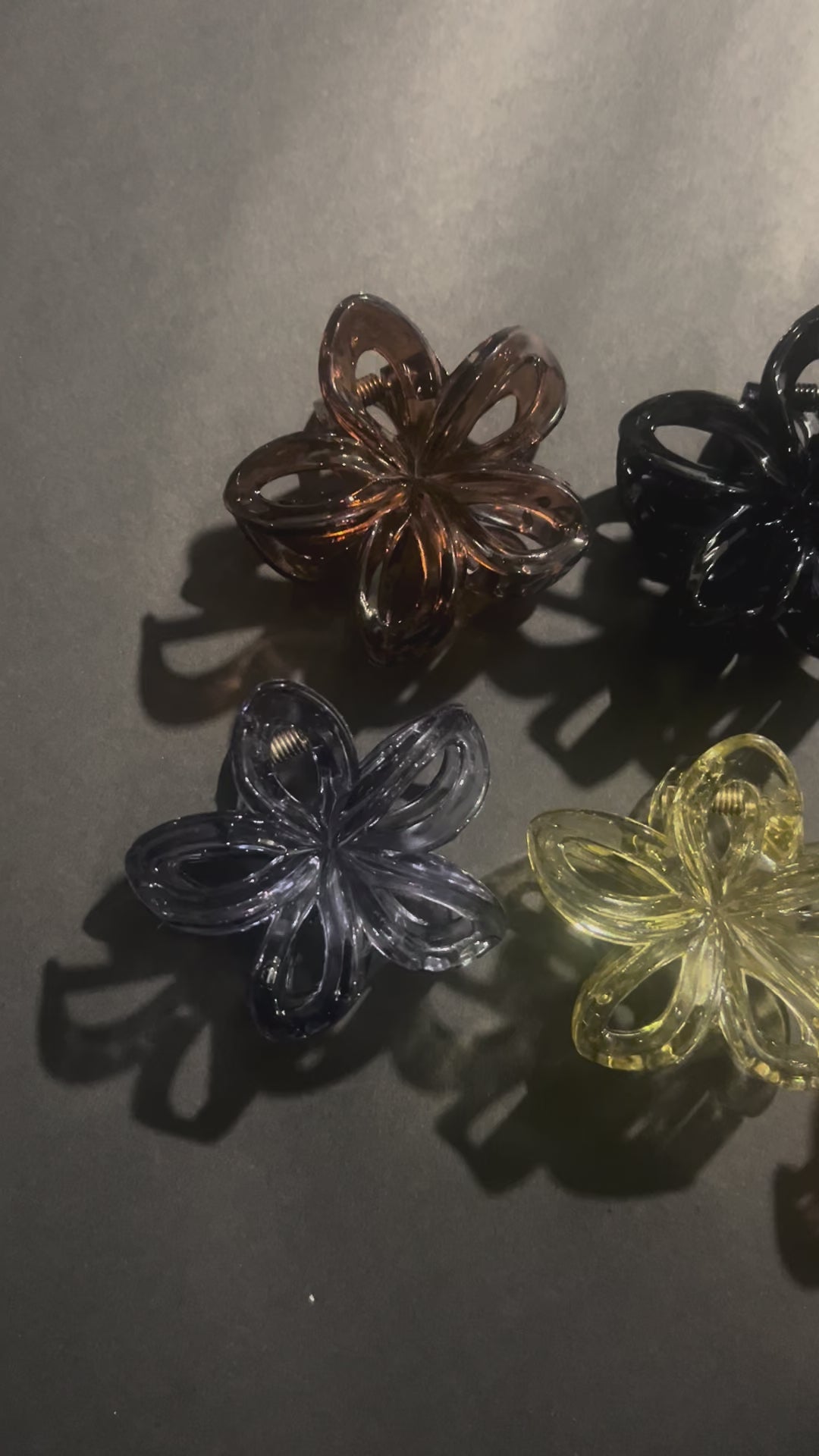 Glossy Petal Hair Clips